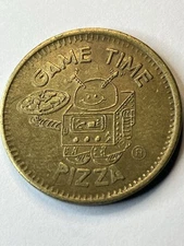 Vintage Game Time Pizza Arcade Token Robot Serving Pizza #tz1