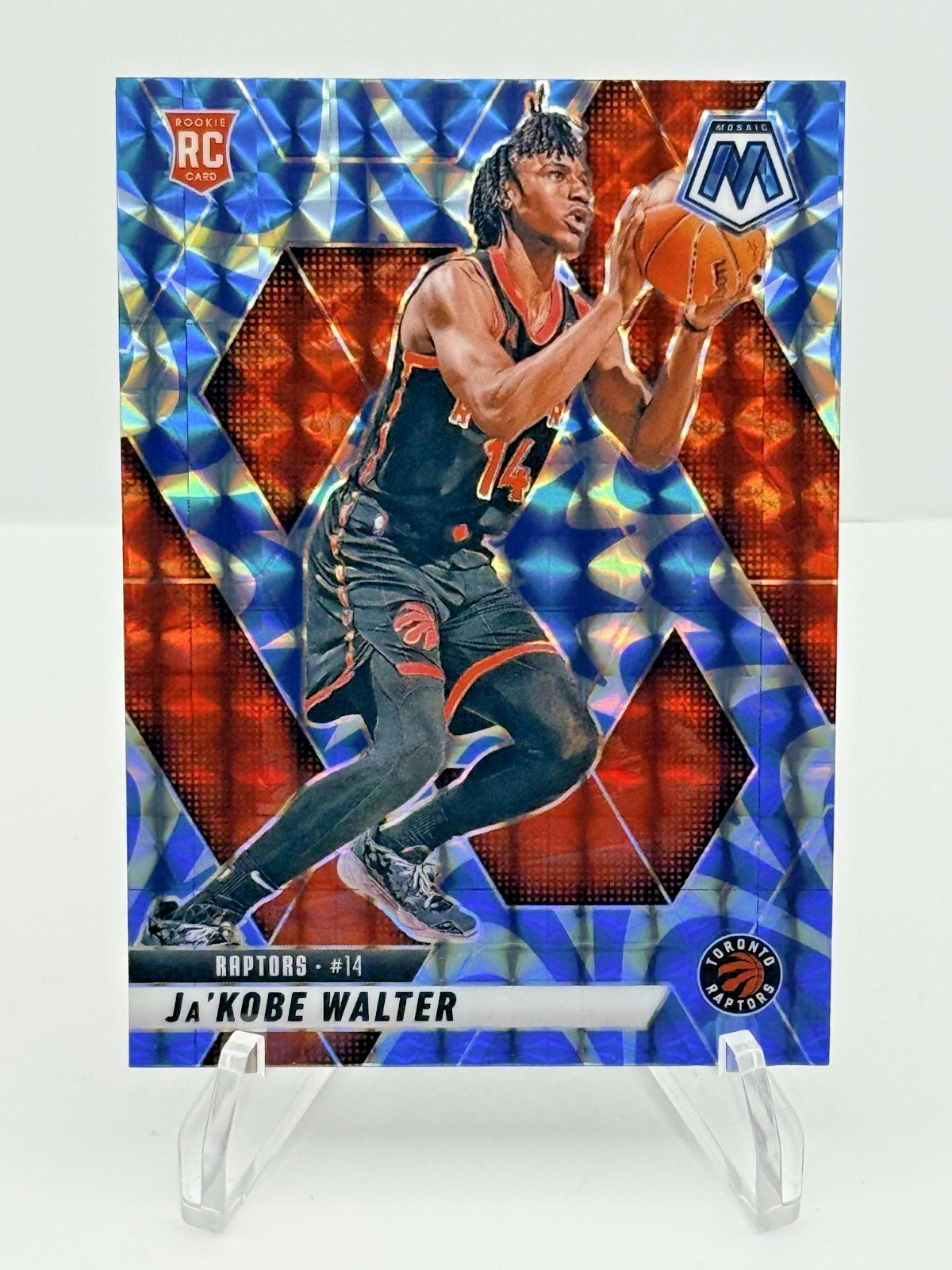 2024-25 Panini Mosaic - Ja'Kobe Walter (RC) Reactive Blue Mosaic Prizm #234