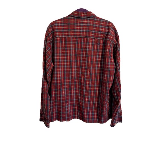 Camicia vintage Tommy Jeans flanella a quadri manica lunga rossa a quadri uomo XLarge - Foto 6 di 7
