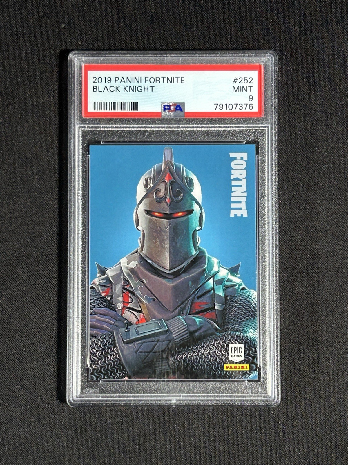 2019 PANINI FORTNITE #252 BLACK KNIGHT USA PRINT PSA 9