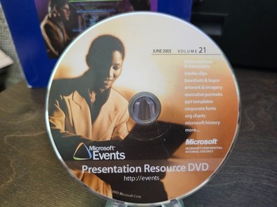 ULTRA RARE: Microsoft Presentation Resource DVD 6/2003 (Windows Longhorn Info!)