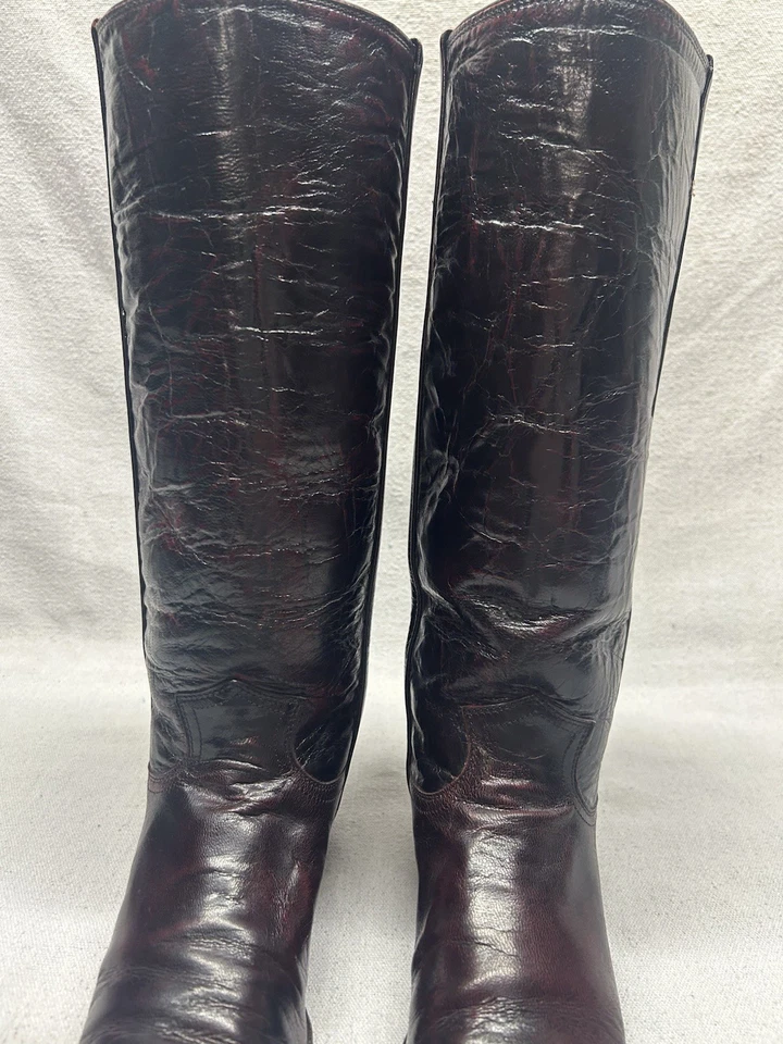 Botas de Vaquero Justin Oxblood Cuero Alto Stovepipe Mujer Talla 7 B Estilo L4728 Foto 3 de 4