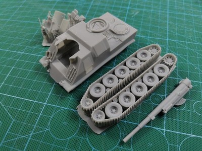 3D Printed 1/72 F Series Lorraine 155 51 self-propelled gun Unpainted