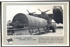 WW2 Postcard: A British LANCASTER Bomber Prepares for a Raid. Free UK p&p