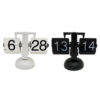 Automatic Flip Digital Clock 24 Hours Table Stainless Steel Turn Page