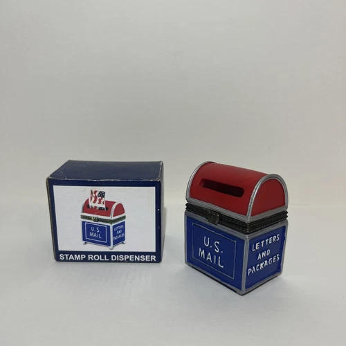 Vintage US Mail Post Office Box Stamp Roll Holder in box 