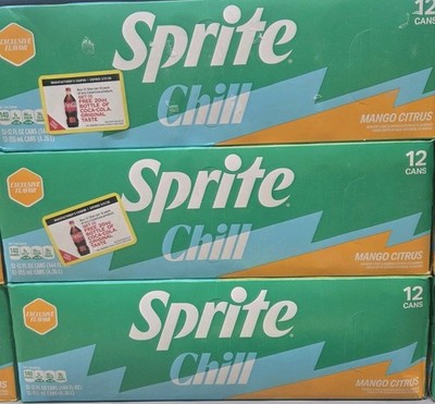 🥭🥤New Exclusive Sprite Chill Mango Citrus Lemon-Lime 12 Pack 12