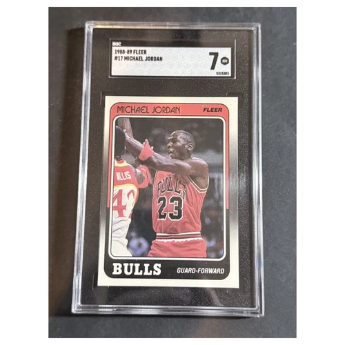 Michael Jordan #17 sgc 7 1988-89 Fleer Basketball Card NBA