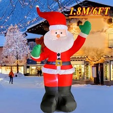 6FT Christmas Inflatable Santa Claus for Outdoor Indoor Home Garden Party Decor