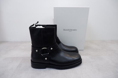 Russell Bromley Herren Leder Indiana Stiefel Größe UK 12 EU 46 Schwarz Schuhe NEU 325 