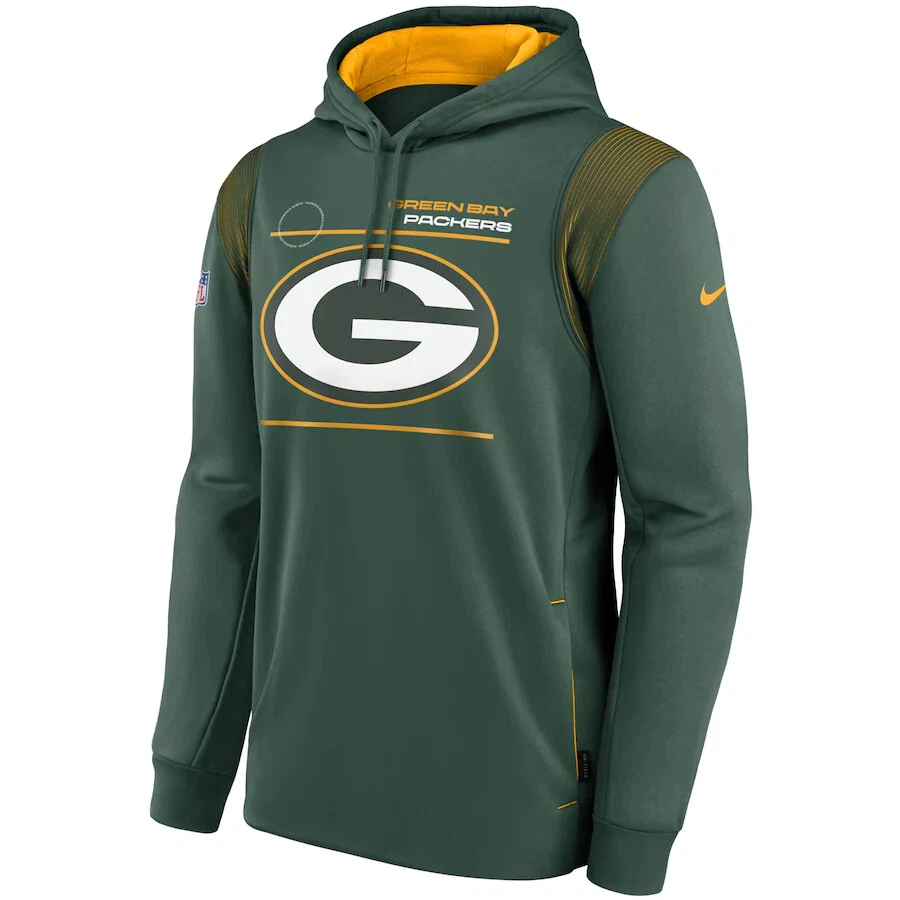 GREEN BAY PACKERS 2021 Nike Sideline Logo Performance Hoodie Men s