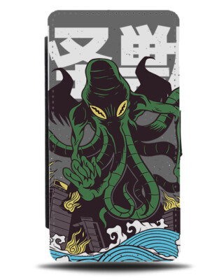 Japanischer Octopus Flip Geldbörse Etui Kraken Ocean Monster Unterwasser Meer Anime M425
