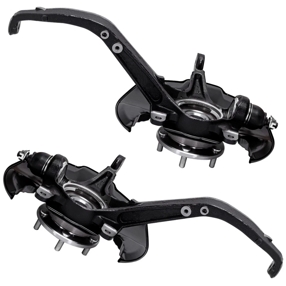 Front Steering Knuckles Hubs Outer Tie Rods for 2009-2012 Honda Accord Acura TSX - Image 3 of 4