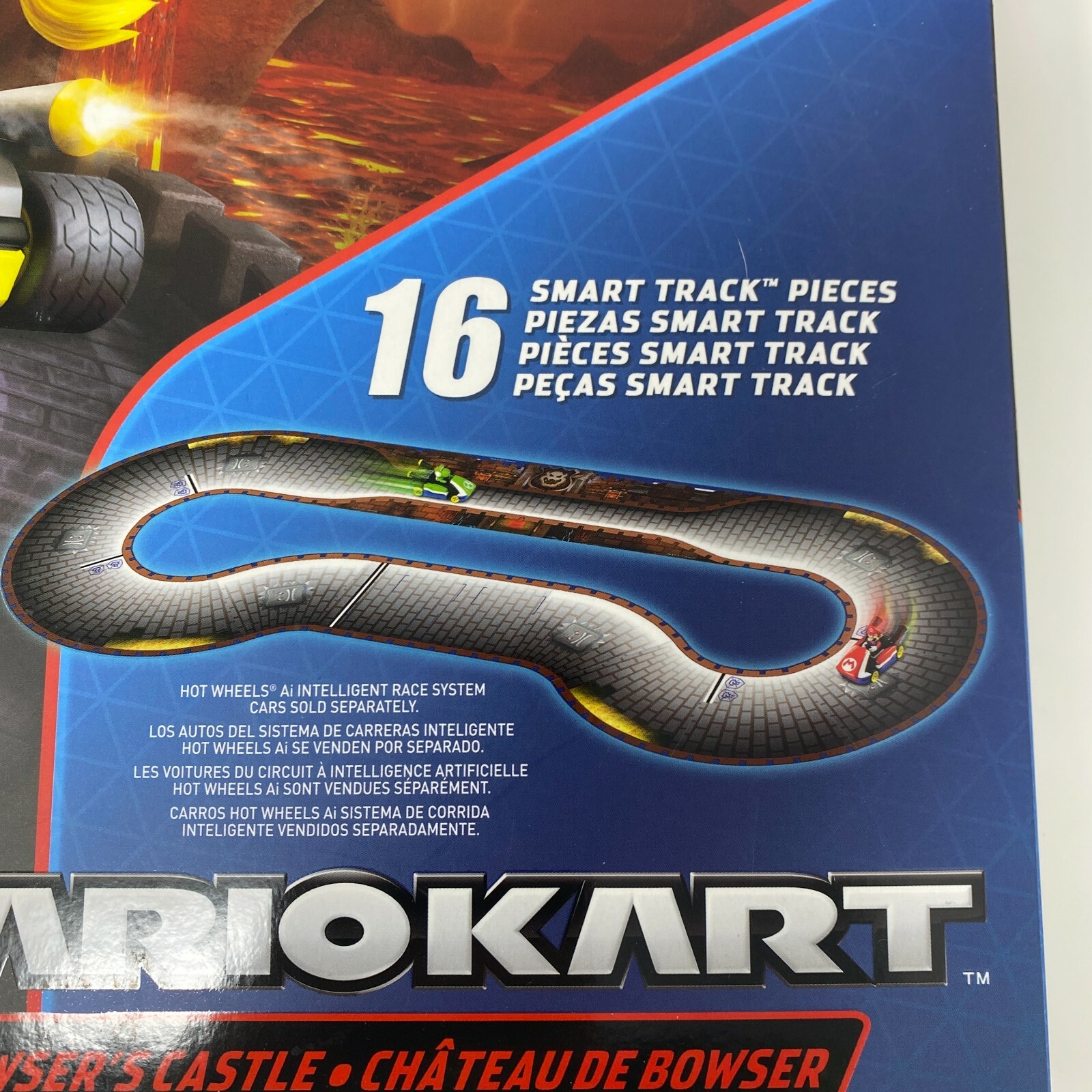 hot wheels ai mario kart bowser's castle track kit