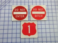 Reflective Road Sign Magnet America's Byways Seaway Trail Red US 1 Do Not Bitch