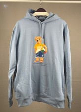 NWT POLO RALPH LAUREN Big  Tall Blue Beach POLO BEAR Fleece Pullover Hoodie