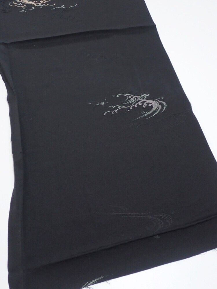 2V02z50 Japanese Kimono Silk FABRIC Wave Black 35.4x14.2 | eBay 2V02z50 Japanese Kimono Silk FABRIC Wave Black 35.4x14.2 | eBay