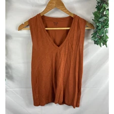 Madewell v neck knit tank XXS