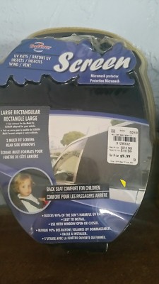 Koolatron Large RECTANGULAR Multi-Fit Car Window Screen 2-Pack Blocks UV Rays