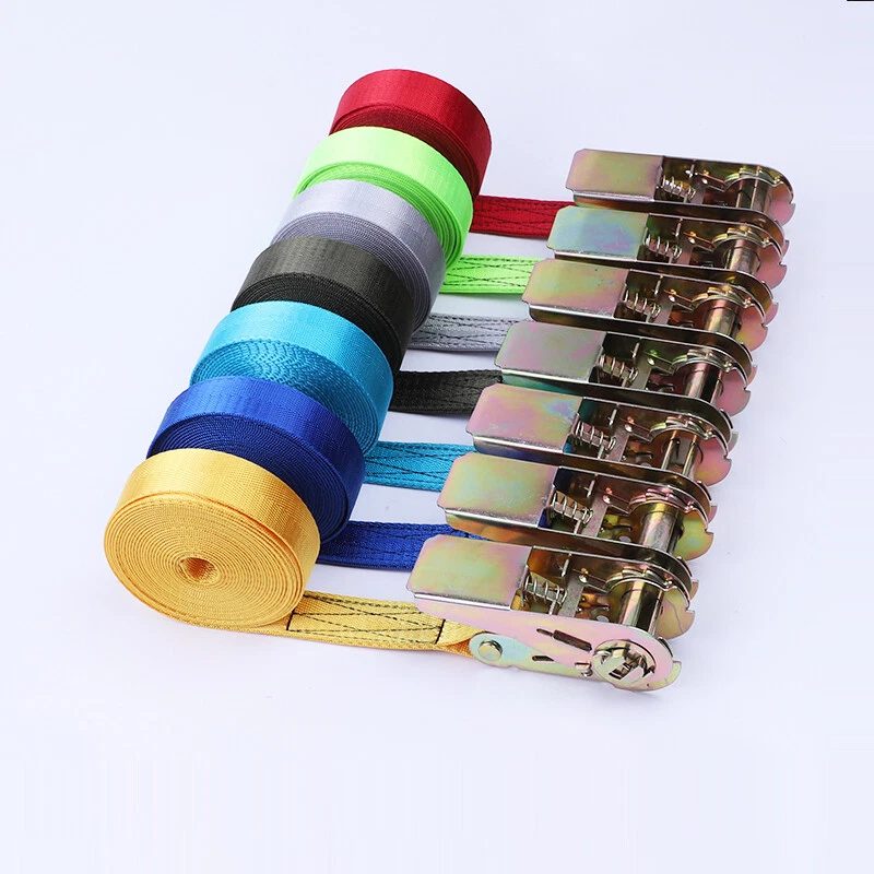 1-5M Ratchet Belt Tow Rope Cargo Straps Tie-Down Belt With Metal Buckle Baggage - Image 4 of 4