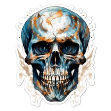 Zombie Skull, Vinyl Decal Sticker, Indoor Outdoor, 3 Sizes, 11131