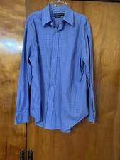 Lauren Ralph Lauren Blue Dress Business Shirt Mens 16.5 34/35 L. Sleeve Button