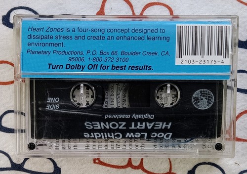 Doc Lew Childre Heart Zones 1991 New Age Cassette Album Reissue VG+ - Picture 2 of 4