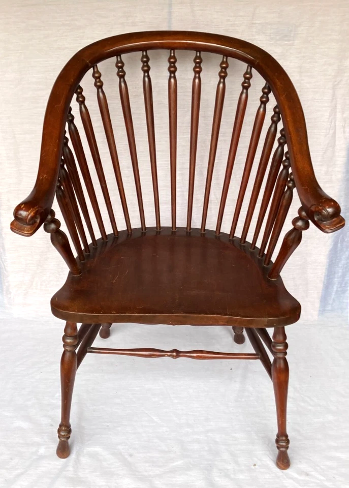 Antigua silla victoriana de madera de cerezo del siglo XIX brazos de cisne - ¡Rara!! Foto 2 de 4