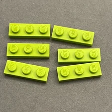 Lego 3623 Lime Green Replacement Parts Pieces Lot of 6