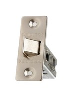 Intelligent HW 65mm Nickel Plated tubular mortice latch c/w strike plate