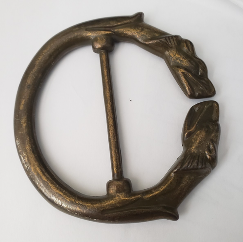 Brass Belt Buckle Dog Heads ? For 2" Belt