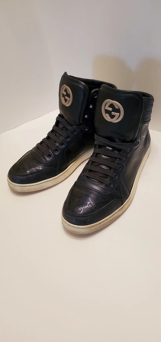 Mens black on sale gucci sneakers