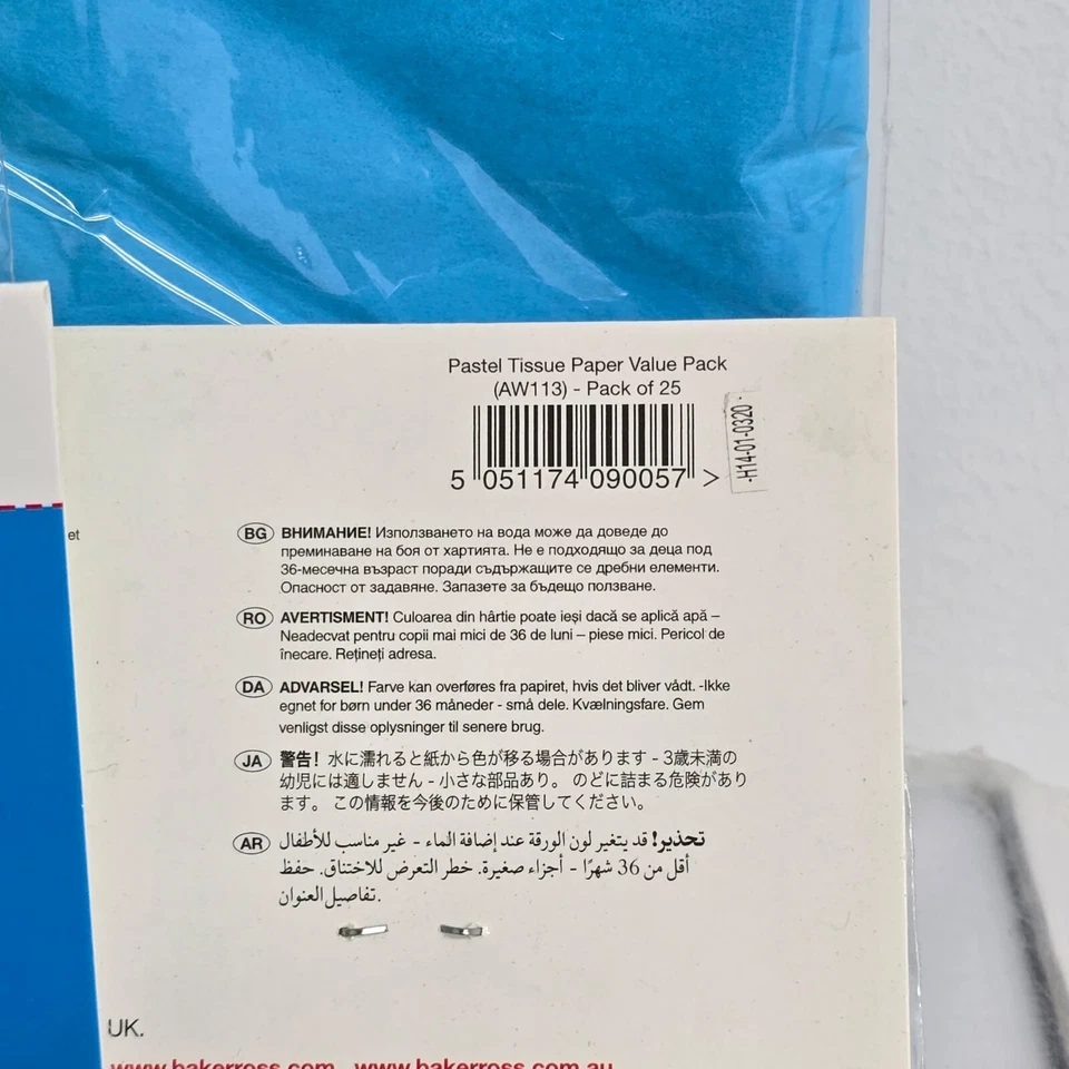 BAKER ROSS CRAFT IT PASTEL TISSUE PAPER 25 PIECES X 2 PACKS (50 pcs) - Image 3 of 3