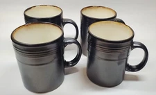 Food Network Stoneware 12 oz Coffee Tea Mug Cup Microwave Safe Set Lot of 4