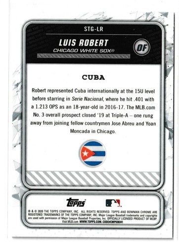2020 Bowman Chrome spanning the globe Luis Robert - Picture 2 of 2