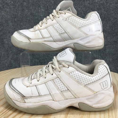 Wilson Shoes Womens 5.5 Pro Staff Court Lace Up Sneakers WRS313810 White Leather - Picture 2 of 11