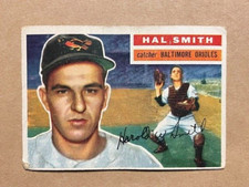 Vintage 1956 Topps Baseball (White Back)  #62 Hal Smith ~ Baltimore Orioles