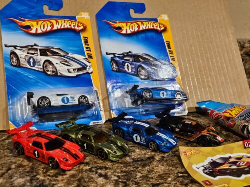 Hot Wheels Lotto 6 2009 Ford GT LM Variazione Mystery '09 Blu Bianco Rosso Nero - Foto 2 di 3