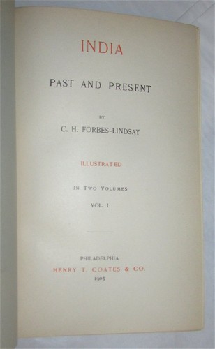 C.H. FORBES-LINDSAY INDIA PAST AND PRESENT 1903 First Edition 2 Vols Dustjacket - Picture 3 of 4
