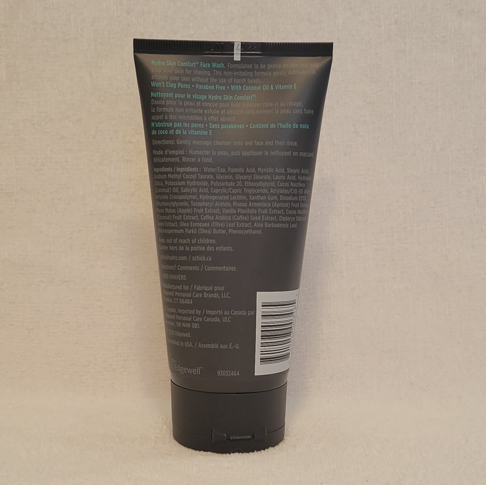 Lot Of 2 Schick Hydro Skin Comfort Men Shaving Cream & Face Wash Combo