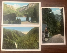3 Dixville Notch, NH Postcards ~ Cold Spring Pulpit Rock Balsams Lake Gloriette