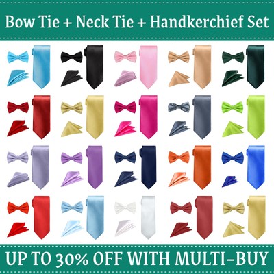 Herren Fliege und Einstecktuch Einstecktuch Set Hochzeit Geburtstag Empfang