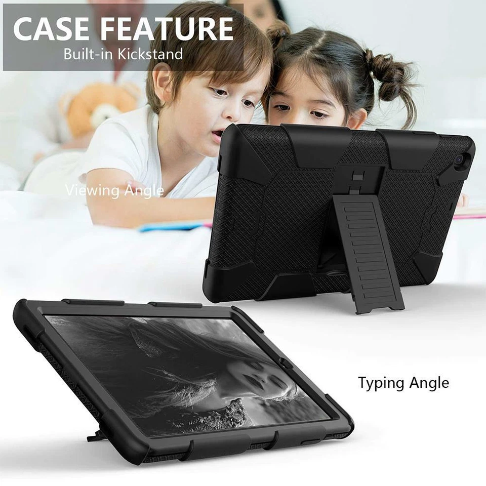 For Samsung Galaxy Tab Heavy Duty Military With Kickstand Shockproof Tablet Case - Image 4 of 4