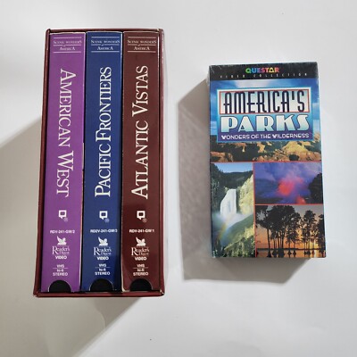 Reader's Digest Great Wonders of the World 3 VHS Tapes + America's Parks Questar