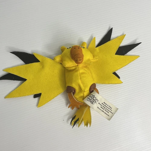 Zapdos Burger King Plush BK Pokemon World 2000 Soft Plush Toy Small 10cm
