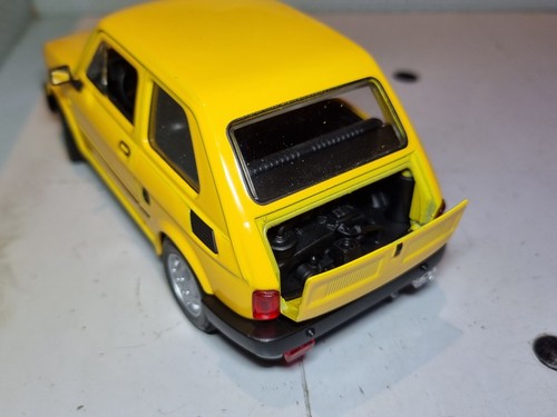 Fiat 126 Giallo 1972 Scala G Welly NEX 1:24 1:21 Dettaglio Diefuso Modello Auto 24066 - Foto 4 di 10