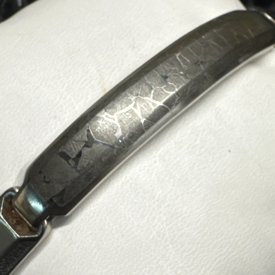 "Brazalete de identificación de meteorito fundido David Yurman para hombre en plata de ley 7,5"" (S)" Foto 2 de 4