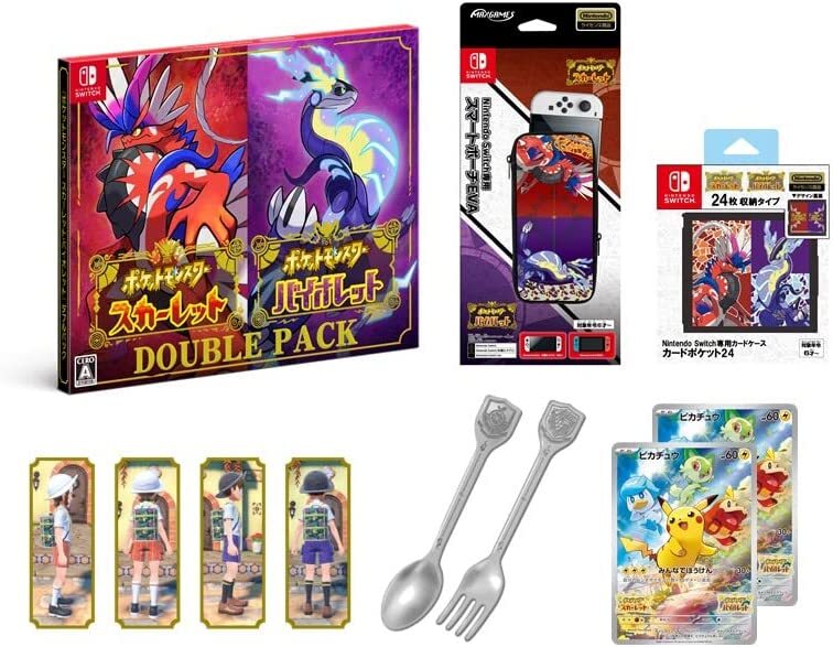 ポケモン二つセットSwitch版　新品未開封品 NEW Pokemon Pocket Monster Scarlet Violet Double Switch Pack