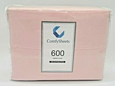 COMFY SHEETS 100 Egyptian Cotton 4-Piece Sheet Set 600TC Pink, Cali King