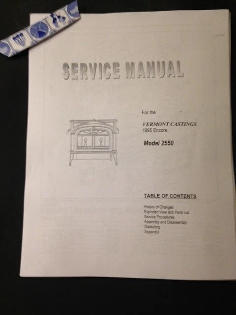 Vermont Castings Encore 2550 wood stove Service manual | eBay
